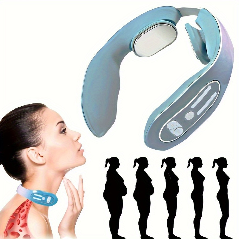 4 Heads Smart Electric Pulse Neck Massager With Heat - Temu