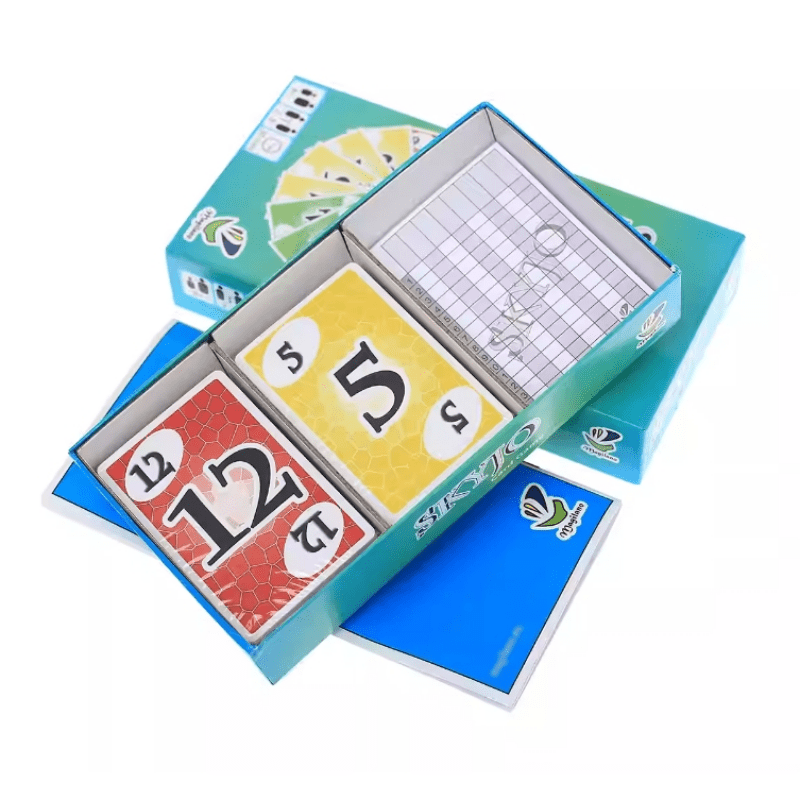 QiMiao Kids Teens Skyjo Action Card Game English Version Board Game  Multiplayer Party Interactive Props For Family Gathering