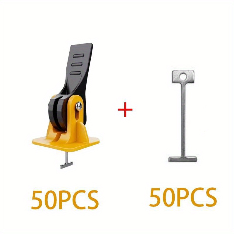 100pcs Reusabletile Leveling System For Floor Tiles Tile Leveling Hand Tile Leveling Device Construction Tool Parts Set