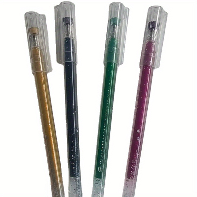 Glitter Colors Gel Pens Set, Refill Gel Pen Pastel Neon