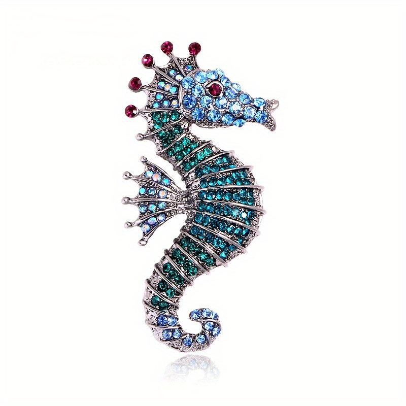 1pc elegant   rhinestone   brooches retro   animal casual brooch pins gifts for men blue 6
