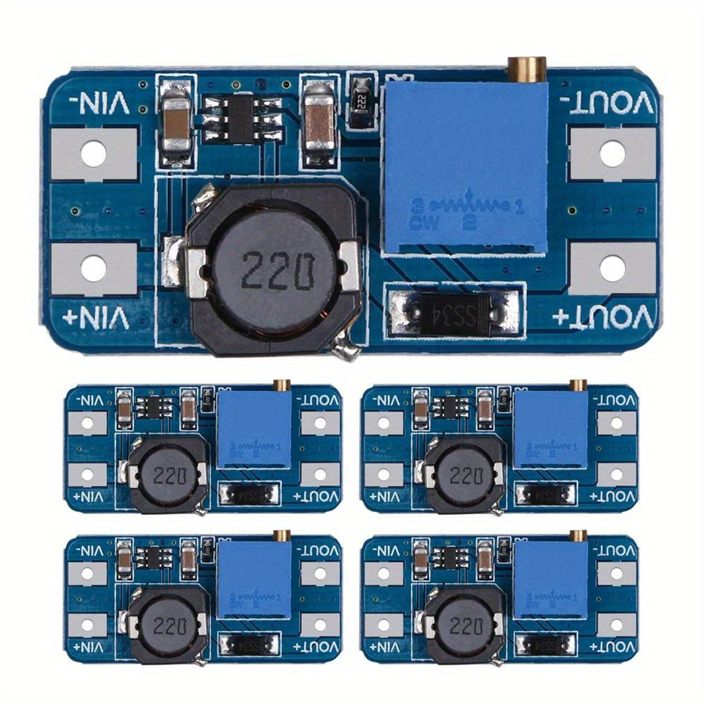 5/10pcs     de potencia de refuerzo de convertidor de paso  -  2-24v a 5v/9v/12v/24v placa de refuerzo   máx 28v 2a para   detalles 3