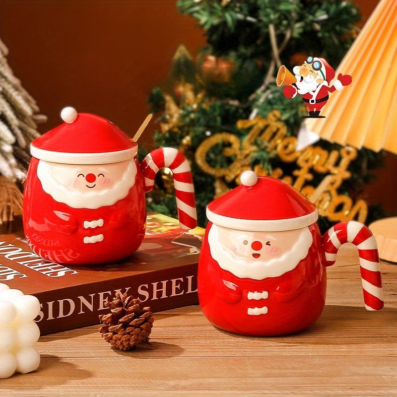 Christmas Mug Santa Claus Frosted Glass Coffee Mugs Best - Temu