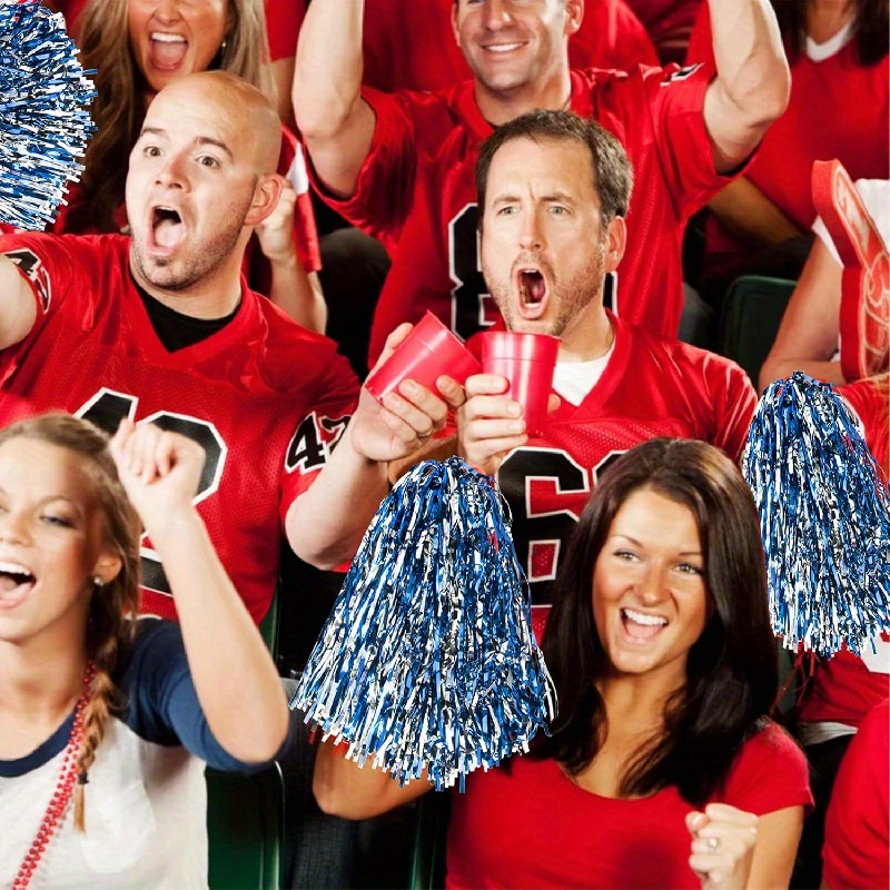 Party Cheerleader Pom Poms 10 inch 2 Pieces Red