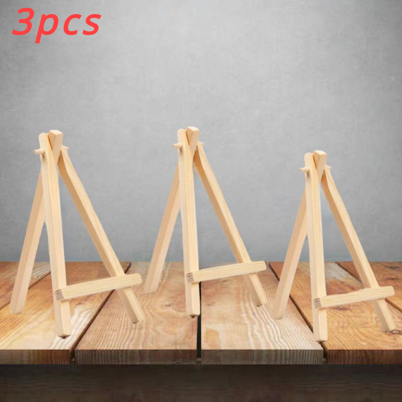  9.4 Tall Natural Pine Wood Tripod Easel Photo Painting Display  Portable Tripod Holder Stand& Adjustable Wooden Tripod Tabletop Holder  Stand for Canvas