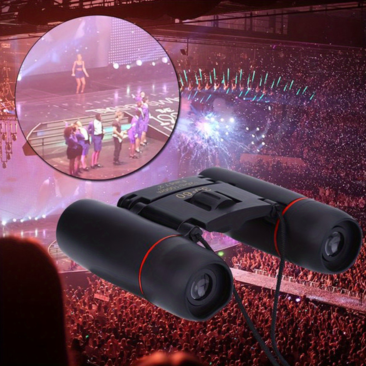 Waterproof Small Binoculars HD Portable Travel Camping Hiking
