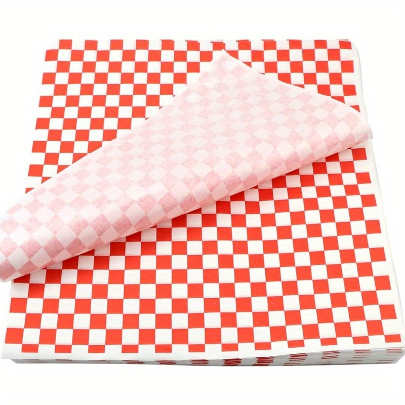 Hamburger Oil Wax Food Packaging Deli Sandwich Wrap Paper - China Checkered  Paper, Checker Paper Red