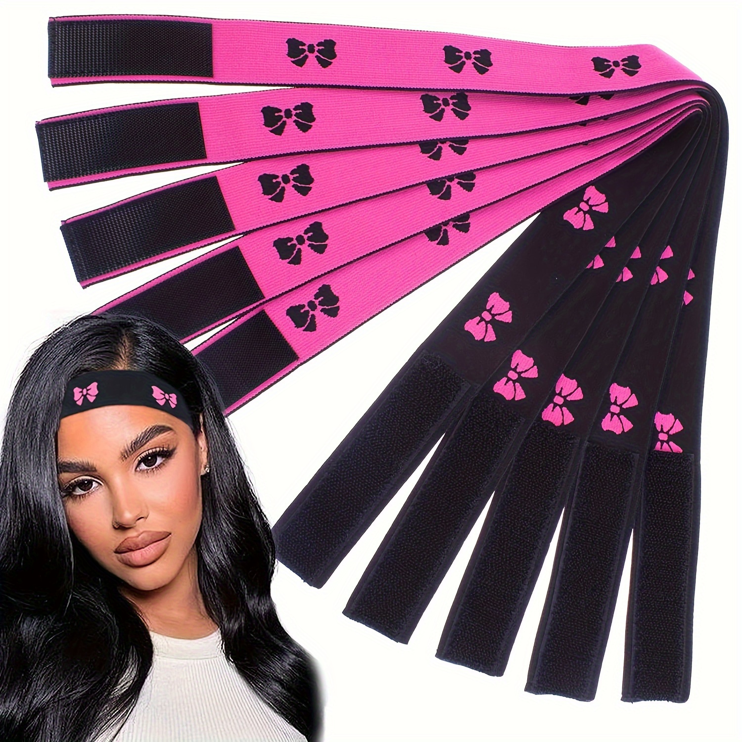 Temu Elastic Band for Wig Lace Melting Elastic Front Laying Strap, Adjustable Wig Band for Edges, Lace Band Wig Bands for Edges,Wig Install Accessories