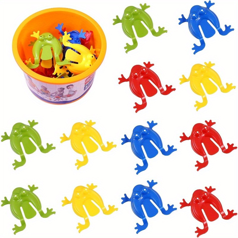 Press Bounce Jumping Frog Bucket Fun Toy ( Frogs + Bucket) - Temu