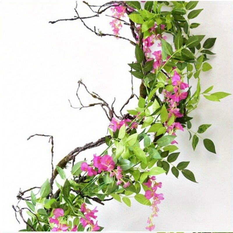 2pcs 78inch 200cm Wisteria Artificial Flowers Vine Garland Wedding 