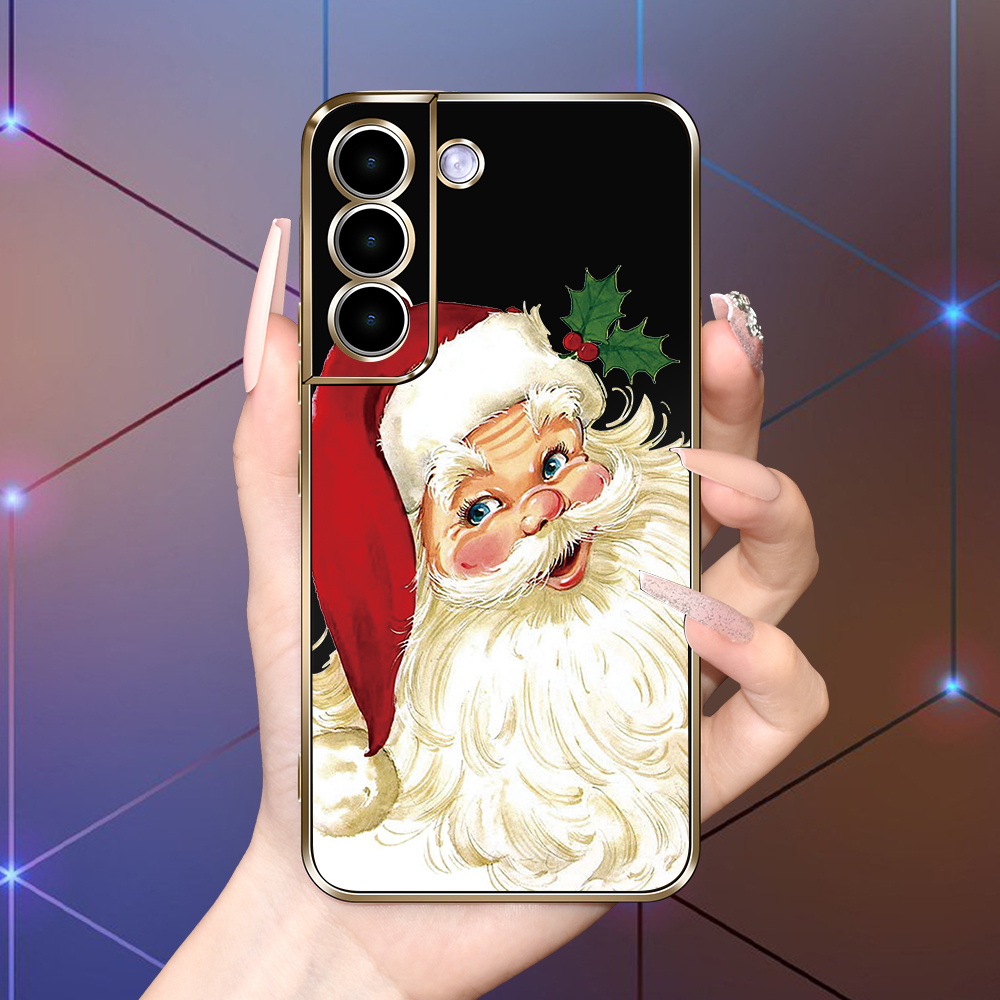 

Creative Santa Claus Cute High-end Texture Simple Male And Female Three-star Mobile Phone Case For S23ultra/s23/s22/s21fe New A13/a53/a52/a51/s10/s20/a23/a33/a54/a14/a34/a24