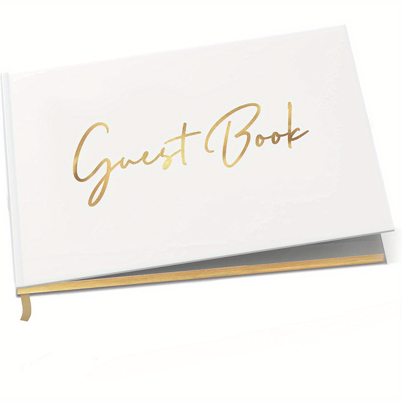 Blank Paper Wedding Guest Book With 3 Colored Pens And 1 - Temu