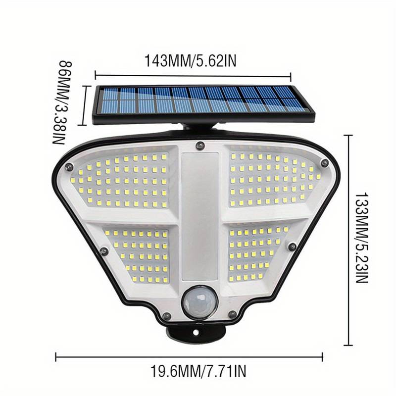 1pc 160led solar light simulated flame light 3 modes motion sensing security lights ip65 waterproof wall lights solar powered bright for backyard garden fence patio front door details 2