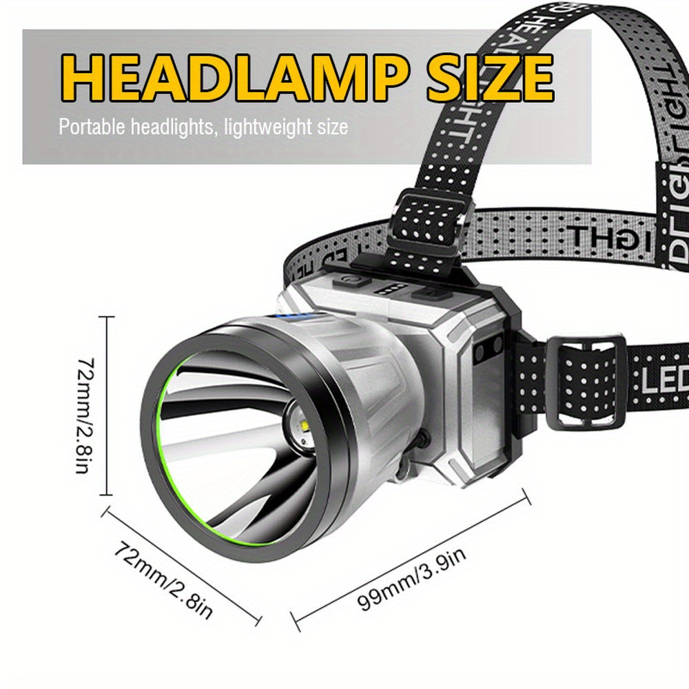 Led Headlamp Sensor Headlight Built in Battery Head - Temu