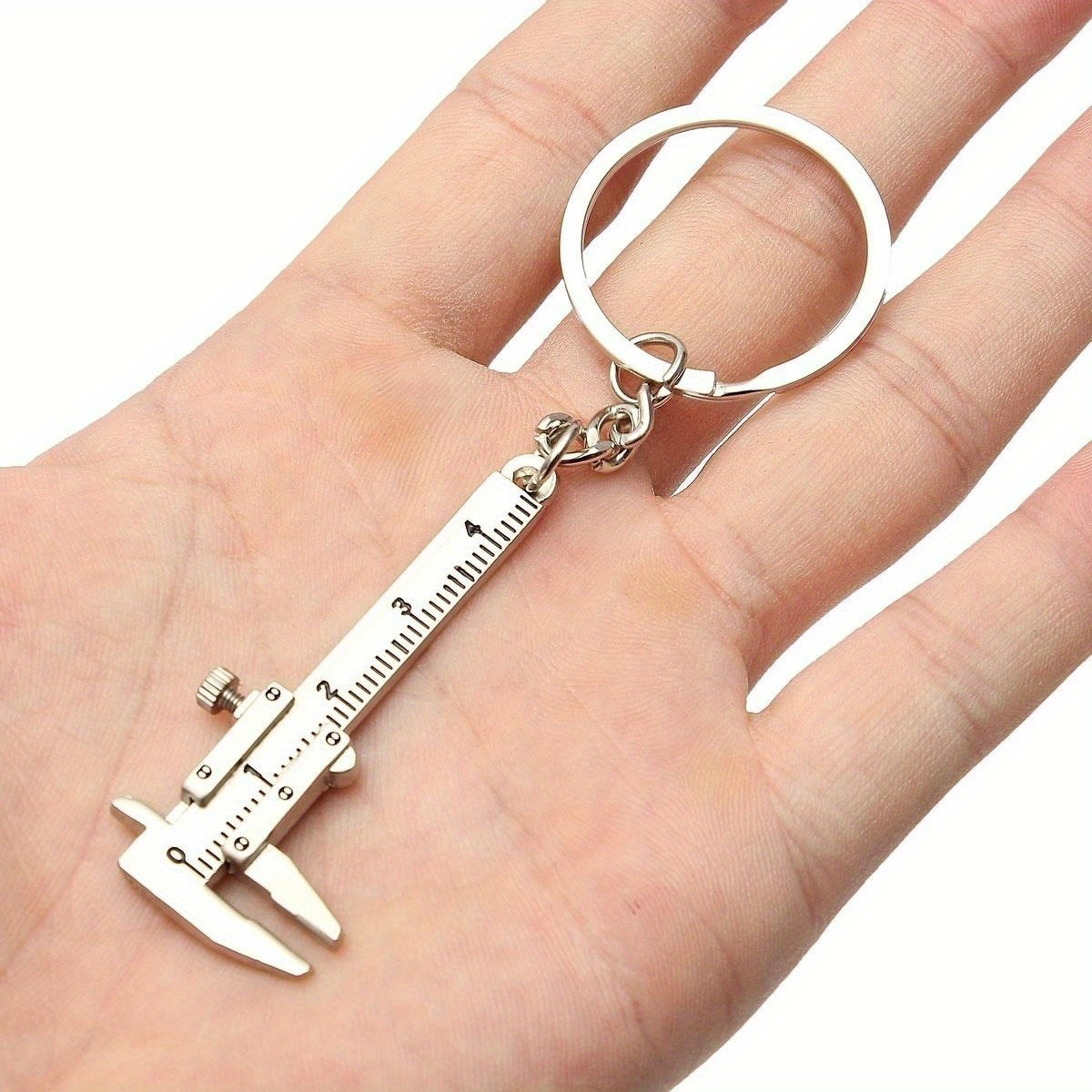 1pc Mini Portable Measuring Tools Keychain Stainless Steel - Temu