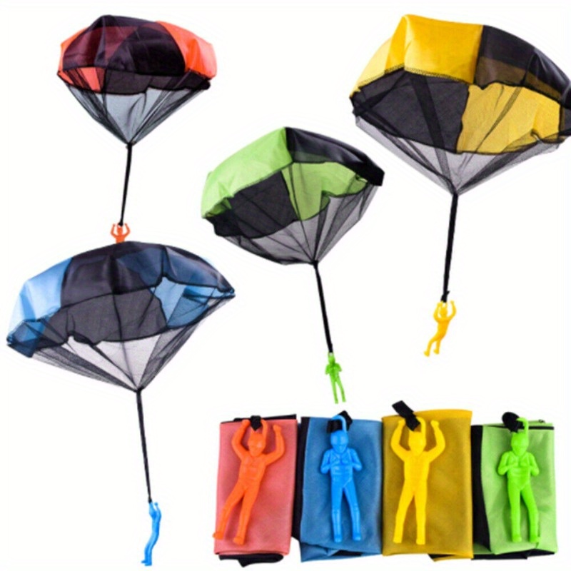 Juguetes de paracaídas para niños, 10 piezas de paracaídas de juguete sin  enredos, paracaídas volador al aire libre, juguete para hombres, soldados