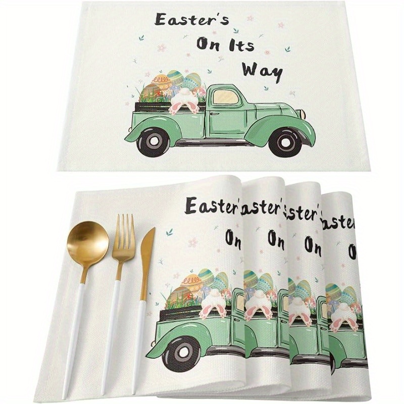 Easter Placemats Easter Egg Truck Mats Dining Room Temu Australia