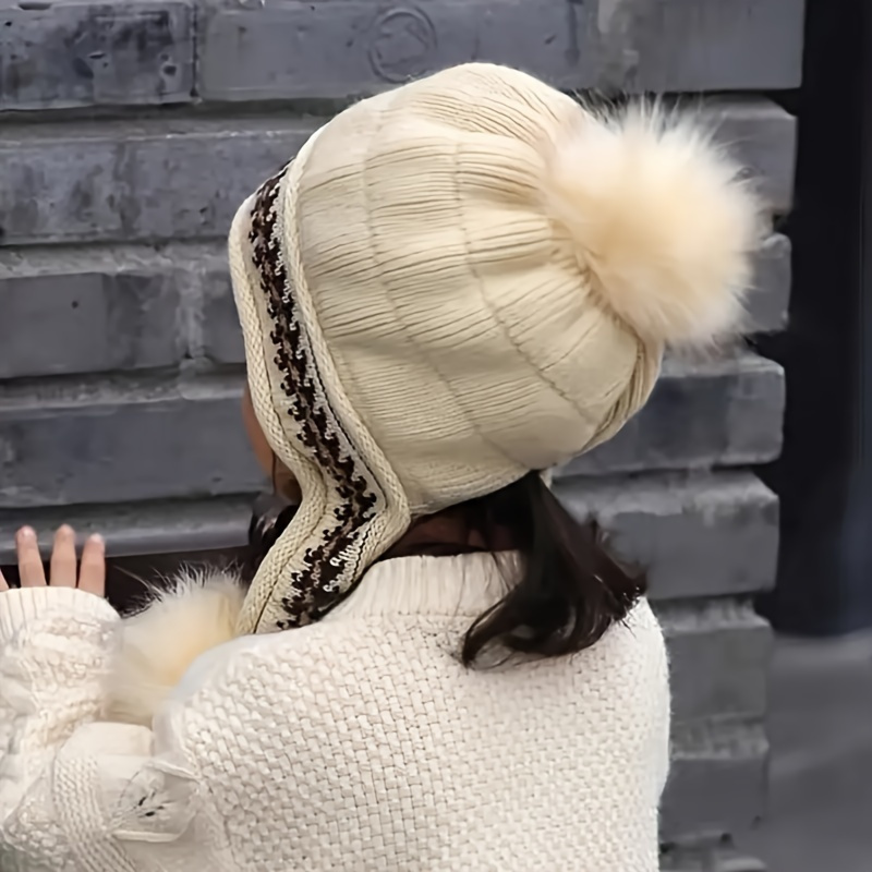 Kids Cartoon Ear Protection Beanie Hat for Winter