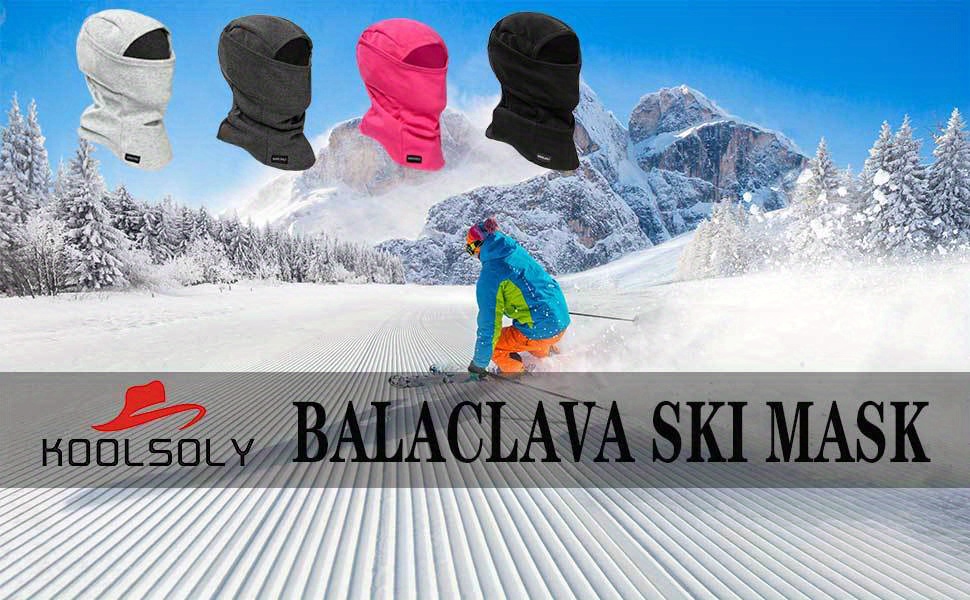 KOOLSOLY Balaclava Ski Mask，Warm and Windproof Fleece Winter