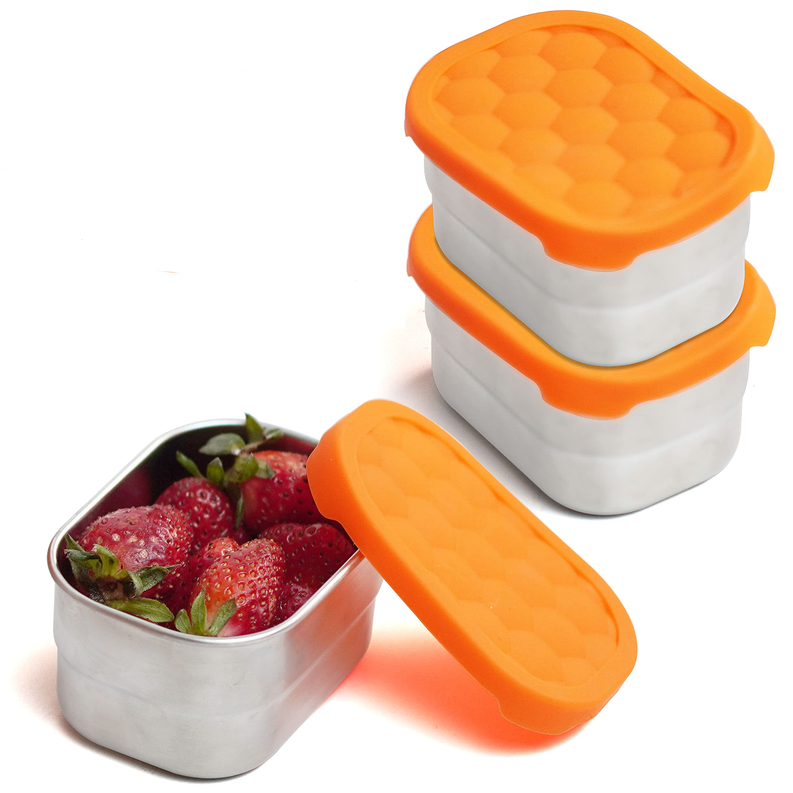 Containers Stainless Steel Food Container Silicone Lid - Temu
