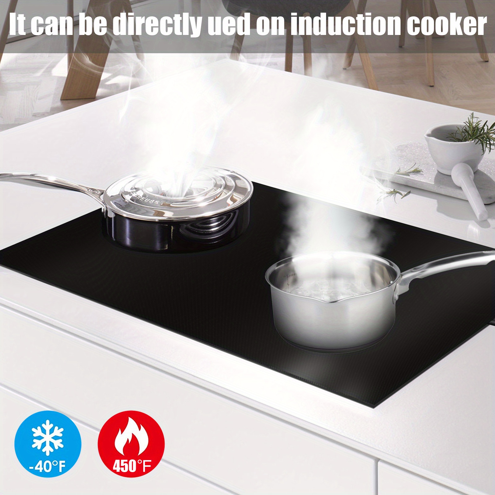 1pc induction cooker cover silicone induction cooker mat large nonstick electric stove cover mat multipurpose stove top cover pad cooktop protector for induction stove stove top covers anti scratch induction cooktop mat