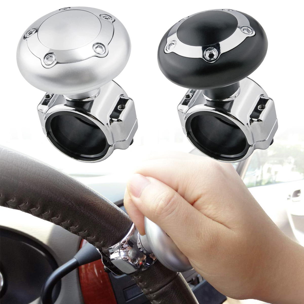  Hypersonic Large Steering Wheel Knob Spinners, Universal  Vehicle Steering Wheel Spinners Ball Suicide Knob for Car, Trucks,  Tractors, Boat : Automotive