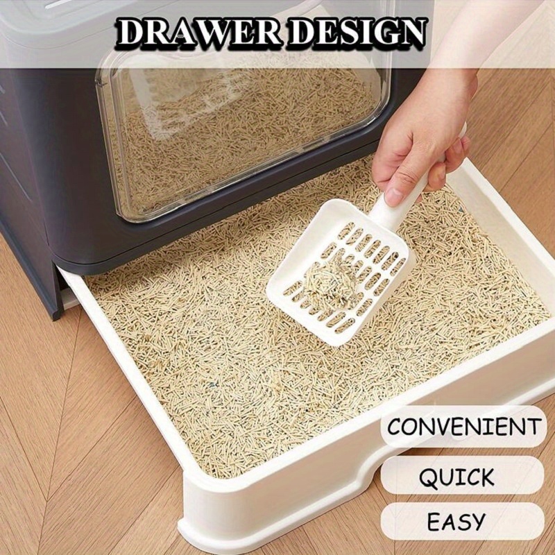 Foldable Cat Litter Box Lid Front Entry Top Exit Extra Large Temu