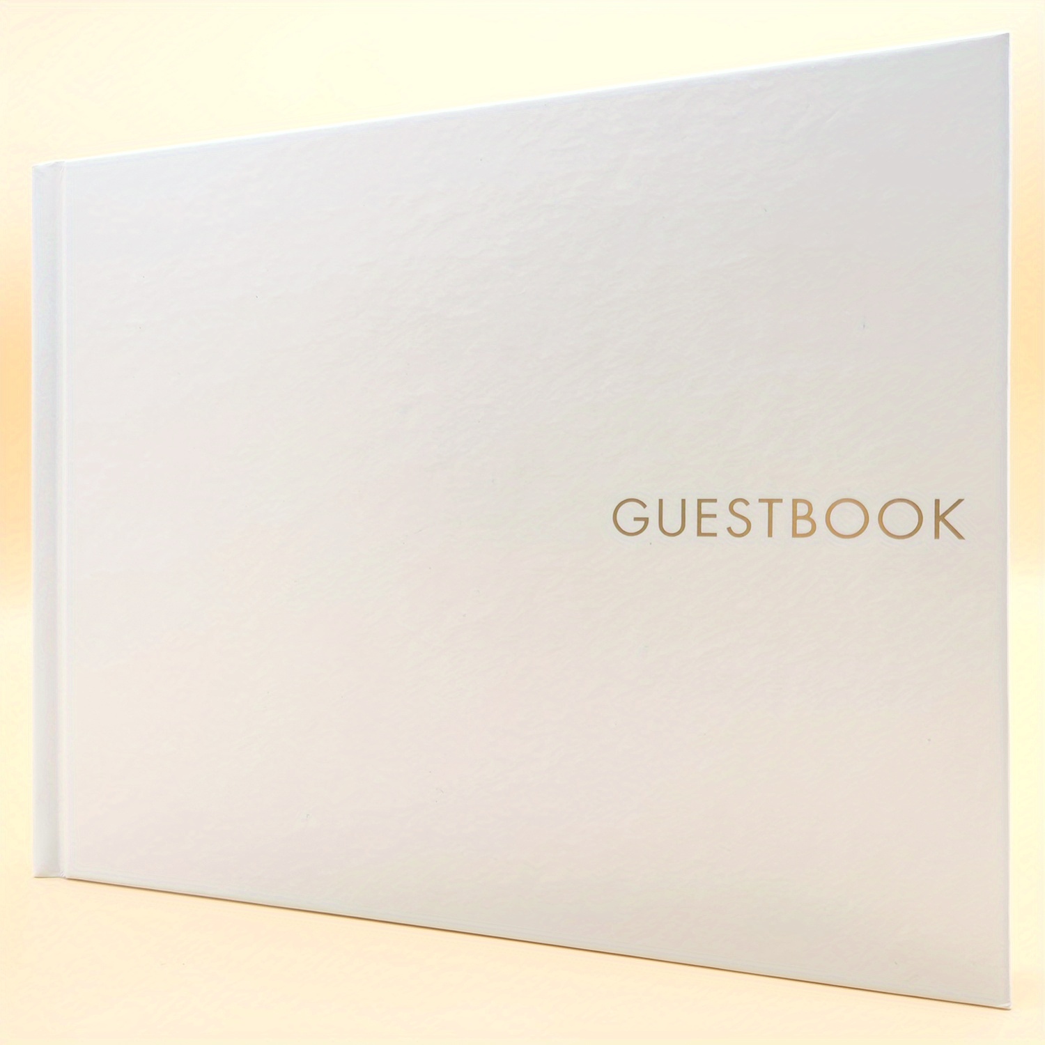 J&A Homes Guest Book – Polaroid Album Photo Guestbook Registry Sign-in with  Gold Foil & Gilded Edges – White Hardbound Book with Bookmark – 9” x 6”