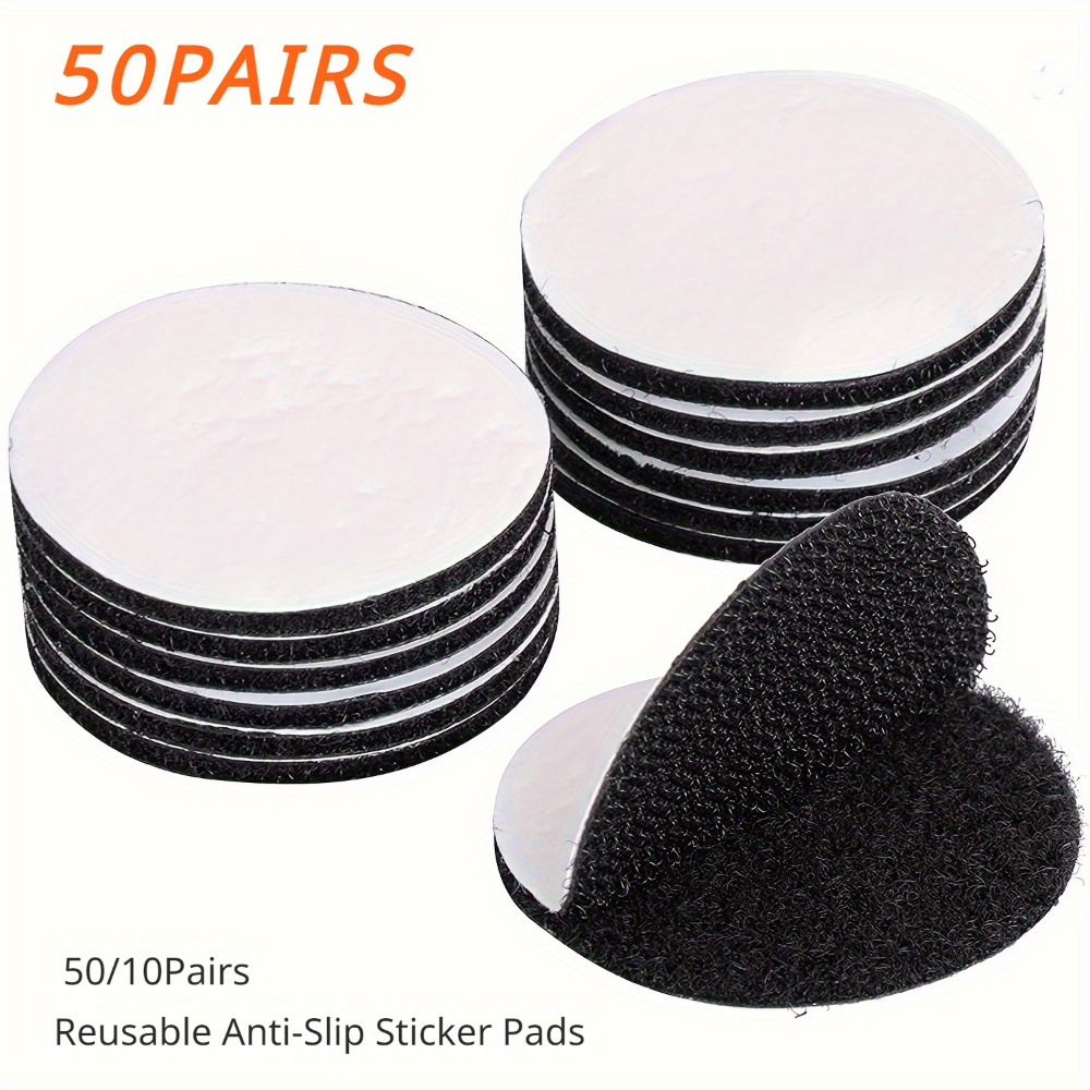 10-Pairs: Anti Curling Carpet Tape Rug Gripper Velcro