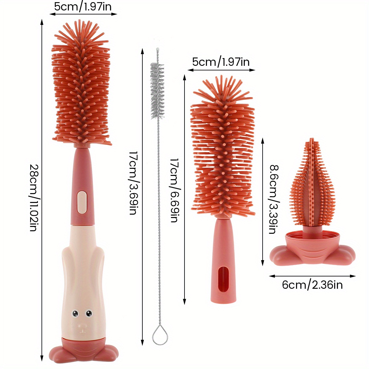 1 Pezzo Spazzola Tazze 3 In 1 Spazzola Pulizia Bottiglia - Temu Italy