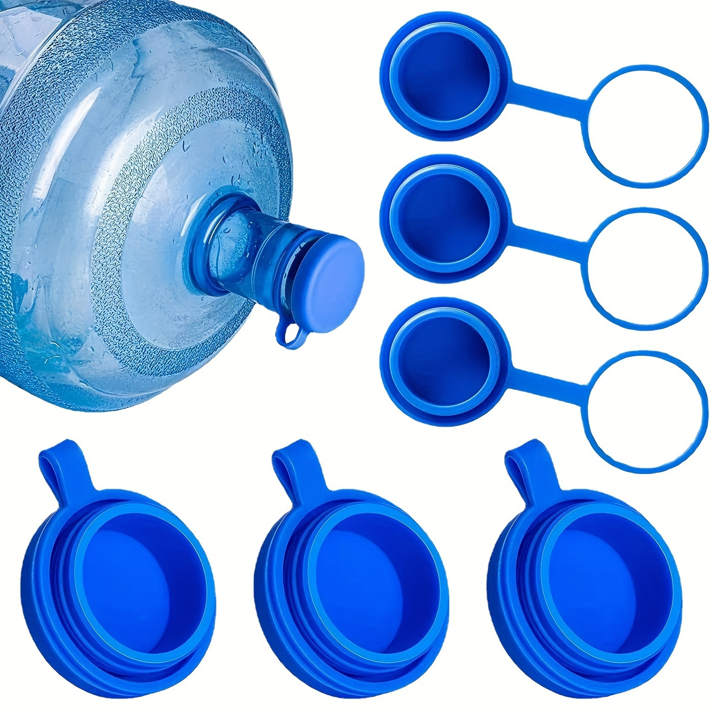 3pcs Gallon Water Jug Food Grade Silicone Reusable Bottle Cover For  Standard Screw Crown Tops Dispenser Replacement Lids Non Spill Leak Free  Accessories, Save More With Clearance Deals