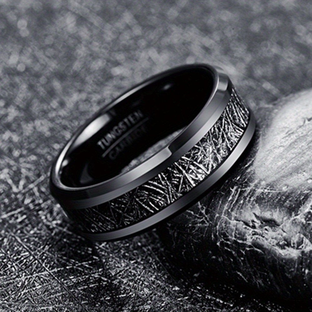 Bague homme tungstene online noir