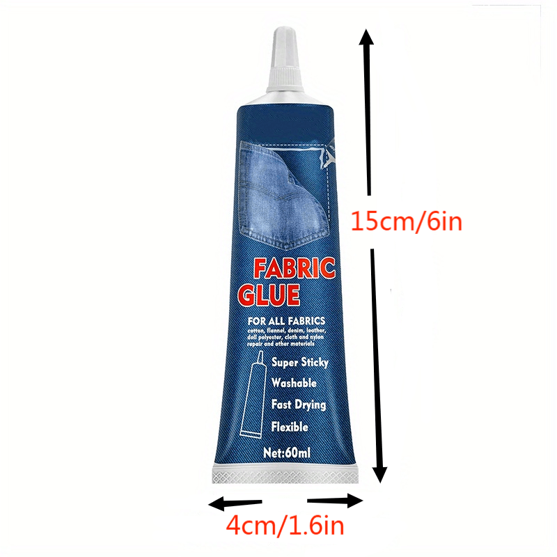 Fabric Glue, Leather Glue, 3 Pack Fabric Glue Permanent Clear Washable for  Clothing, Patches, B7000 Glue Clear for Rhinestones, Waterproof Liquid