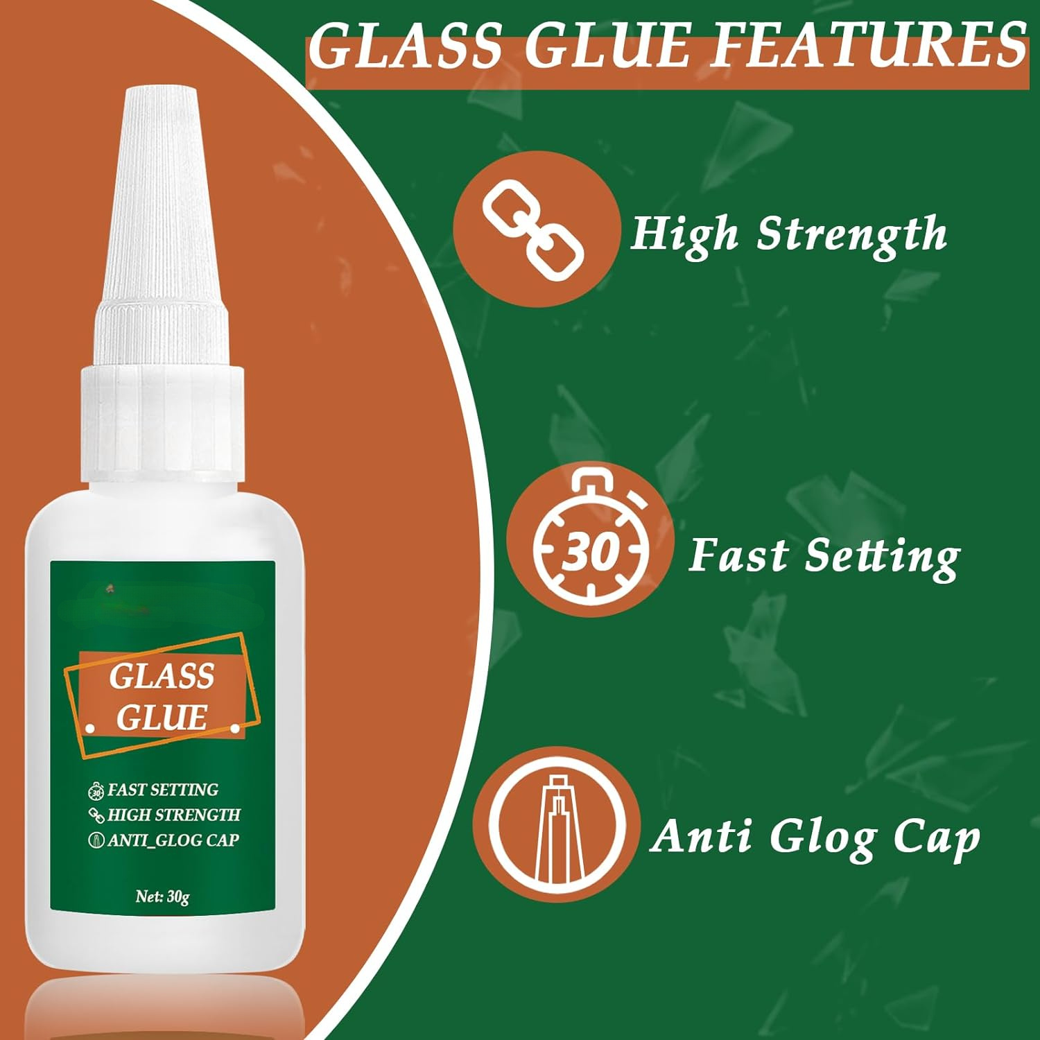 Generic 20g Glass Glue, Acrylic Adhesive for bonding Glass to Glass,  Acrylic to Acrylic, Glass to