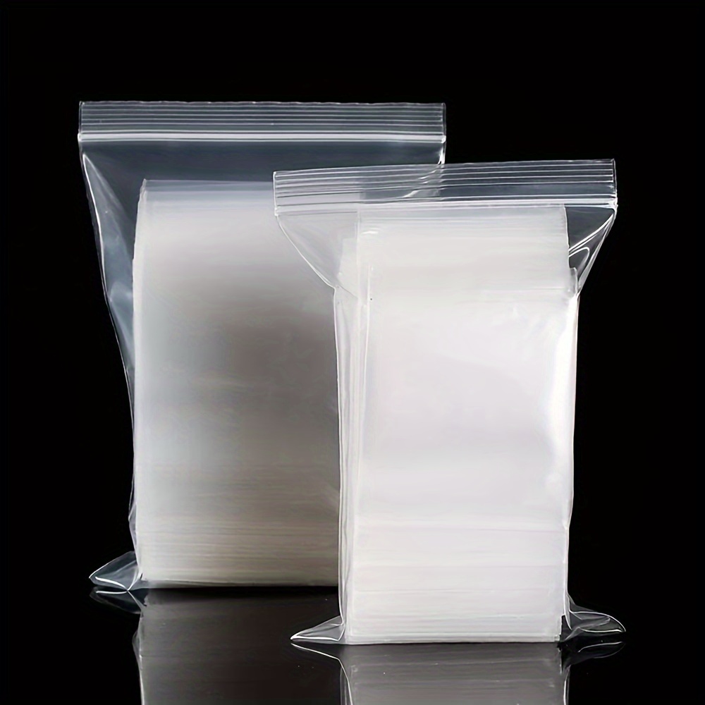 Small Plastic Bags 200pcs, Self Locking Reusable Clear Zip Bags for Jewelry  Pills Daily Vitamin, Thick 2Mil Poly Baggies with Resealable Top Zip for