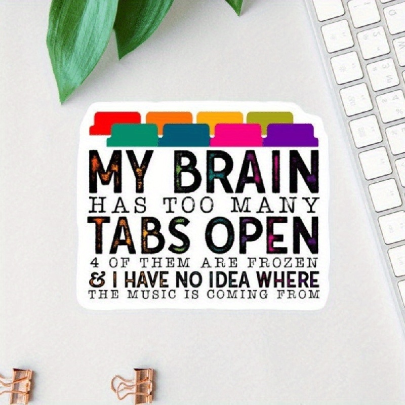 Qf029- Has Open Stickers, Funny Office Vinyl Decals, Funny Mom Gift, Clear Laptop Decal, Water Bottle Decal