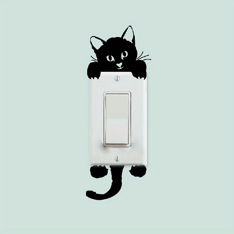 Qf028-add A Touch Of To Your Bedroom With This 3d Cat Wall Sticker!