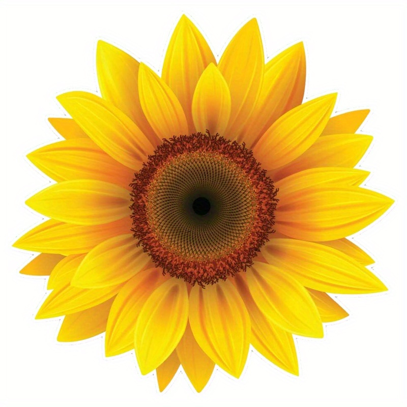 1pc Cool Sunflower Vinyl Waterproof Sticker Decal For Car Laptop Wall Window Bumper