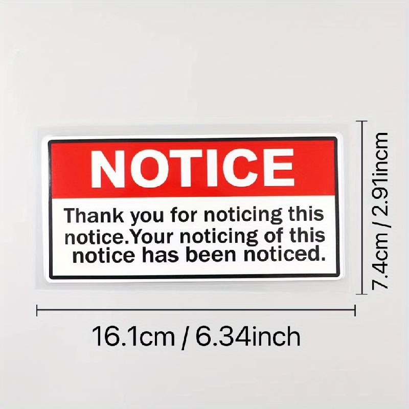 Qf059- Sticker Scratch Sticker Scar Sticker Warnings Funny Tool Notification Decal Pvc Sticker