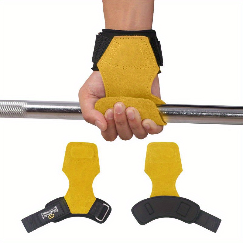 Protège poignets en cuir de vachette pour training de musculation