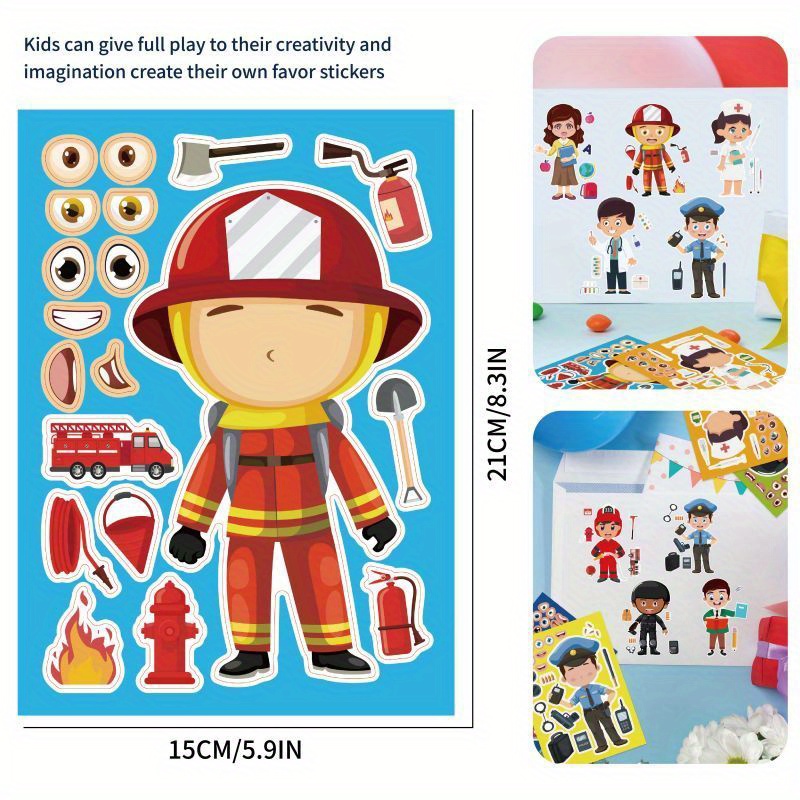 Puzzle fai da te Crea un adesivo per il viso Libri Set per bambini