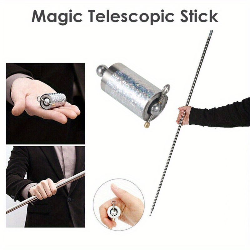 Extendable Metal Magic Stick Stainless Steel Cane Magic Wand - Temu