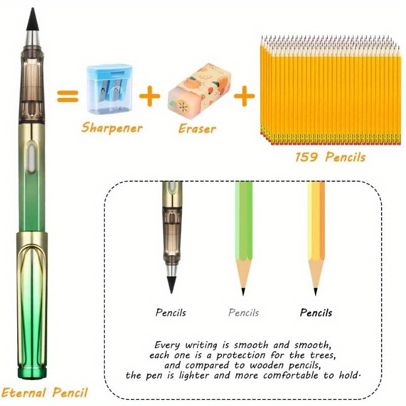 16 PCS Infinity Pencil Set 2B Art Sketch Tool Eternal Pencils Art School  Supplies Student Stationery