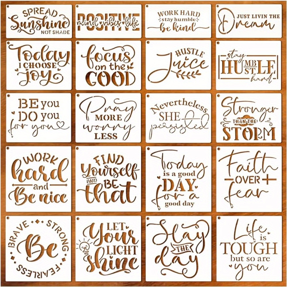 Word Stencils for Painting On Wood Sign Canvas Fabric, Reusable Welcome