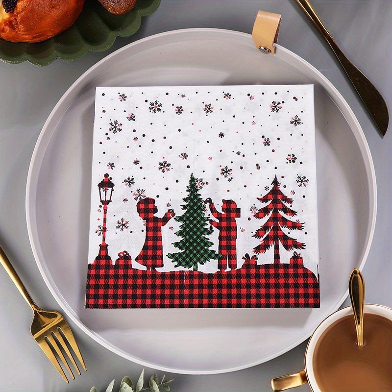 Christmas Party Napkins Decorative Napkins For - Temu