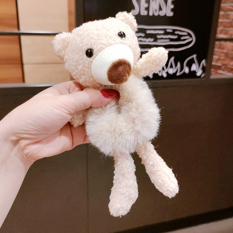 Winter Bear Plush Keychain