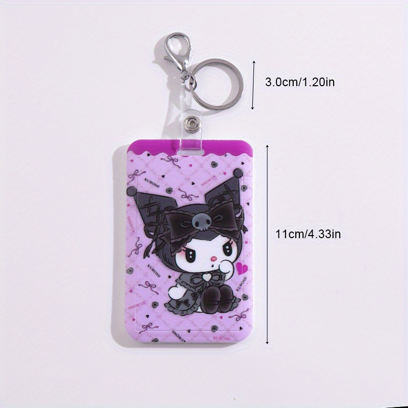 Anime Pattern Id Badge Holder Keychain Cute - Temu