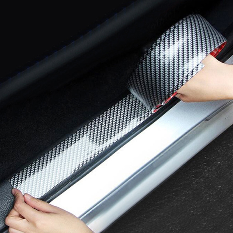 5d Carbon Fiber Car Sticker Paste Protector Strip Auto Door - Temu