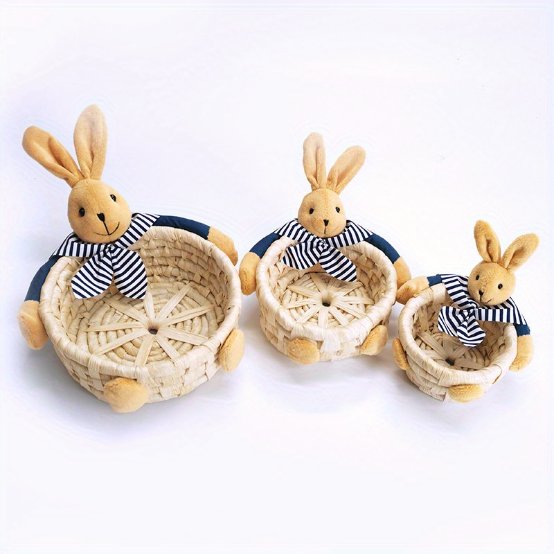 Straw Easter Bunnies, Set of 2