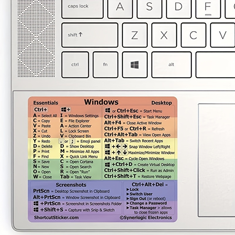 Lot de 2 autocollants de raccourcis Mac OS (M1 + Intel) + Word